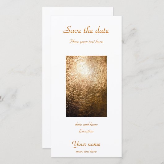 Save The Date Lumière Or 001 (Devant / Derrière)