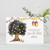 Save The Date Lumières d'arbre lanterne orientale de campagne ru (Debout devant)