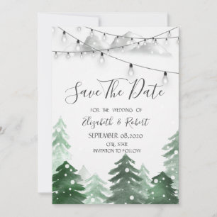 Save The Date Lumières de Chaîne de Bois, de Forêt Sauvegarder l