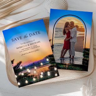 Save The Date Lumières de Chaîne de Coucher de Soleil de Plage P