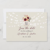 Save The Date Lumières de Chaîne de Pot Mason Mariage (Devant)