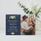 Save The Date lumières de chaîne de tournesol enregistrer la dat (Debout devant)