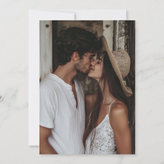 Save The Date Lumières de chaîne minimales modernes Photo Enregi (Dos)