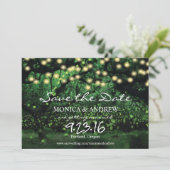 Save The Date Lumières de Fée de Forêt Enchantée Enregistrez la (Debout devant)