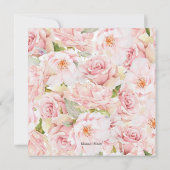 Save The Date Lumières de ficelle de bois rustique de rose rose  (Dos)