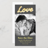 Save The Date Lumières du marquis Enregistrer la date Photo Grey (Devant / Derrière)