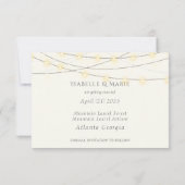Save The Date Lumières Mariages de forêt enchantées Champignons  (Dos)