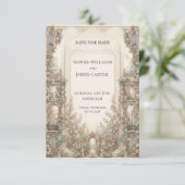 Save The Date Lune céleste et étoiles Mariage Enregistrer la dat (Debout devant)