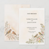 Save The Date Lune Céleste et Étoiles Mariage Enregistrer la Dat (Devant / Derrière)