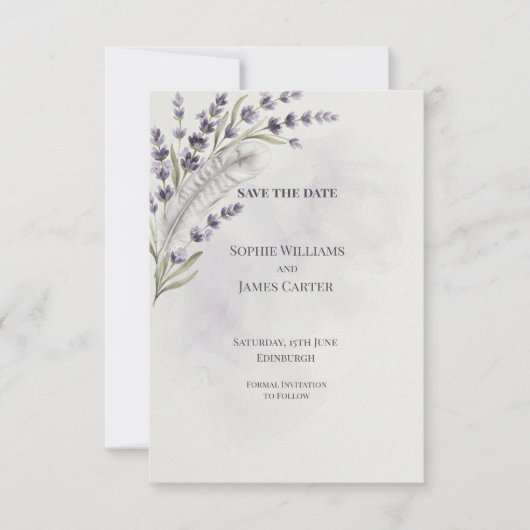 Save The Date Lune Céleste et Étoiles Mariage Enregistrer la Dat (Devant)