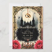 Save The Date Lune gothique – Amour éternel sous le ciel de minu (Devant)