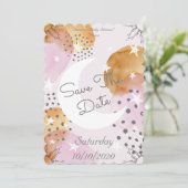 Save The Date Lune rose Enregistrer la date (Debout devant)