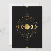 Save The Date Lune soleil mariage mystique or (Dos)