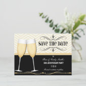 Save The Date Lunettes de champagne Enregistrer la date Invitati (Debout devant)