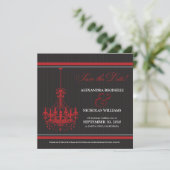 Save The Date Lustre classique Enregistrer la date (noir/rouge) (Debout devant)