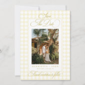Save The Date Luxe Script Citron Raffiné Mariage d'Été (Devant)