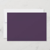 Save The Date Luxueuse aubergine violet florale Enregistrer la d (Dos)