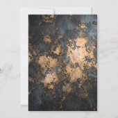 Save The Date Luxury Dark Grey Gold Wedding 4 Photo Collage (Dos)