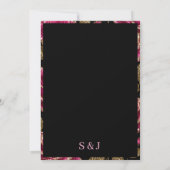 Save The Date Luxury Hot Pink Glitter Rose (Dos)