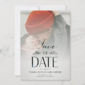 Save The Date Luxury Modern Transparency Wedding Photo Script (Devant)