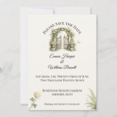 Save The Date Luxury Secret Garden Wedding (Devant)