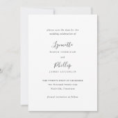 Save The Date Lynnette Mariage traditionnel élégant (Devant)