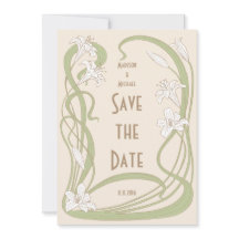 Lys blancs Enregistrer la date