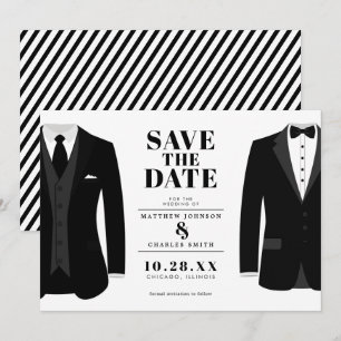Save The Date M. & M. Smoking Moderne Mariage - Sauvegarder la D