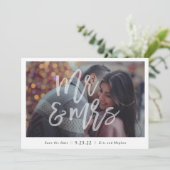 Save The Date "M. & Mme." Photo Enregistrer la date (Debout devant)