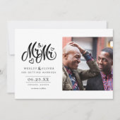 Save The Date M. & Mr Script - Enregistrer la date avec la photo (Devant)