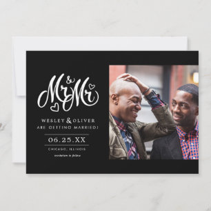 Save The Date M. & Mr Script - Enregistrer la date avec la photo