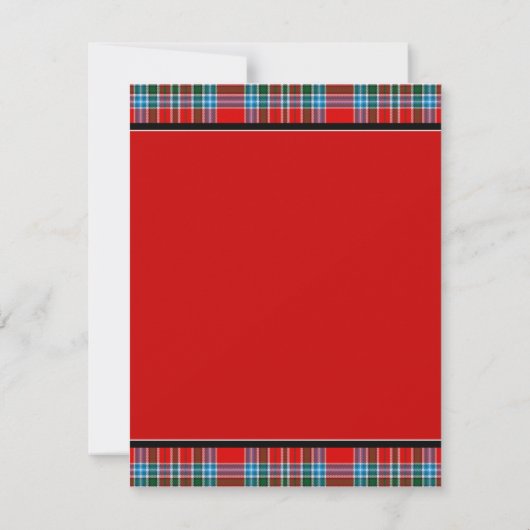 Save The Date MacBean Ancient Tartan Wedding Enregistrer la cart (Dos)