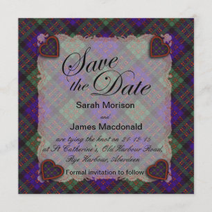 Save The Date Macdonald Scottish clan tartan - Plaid