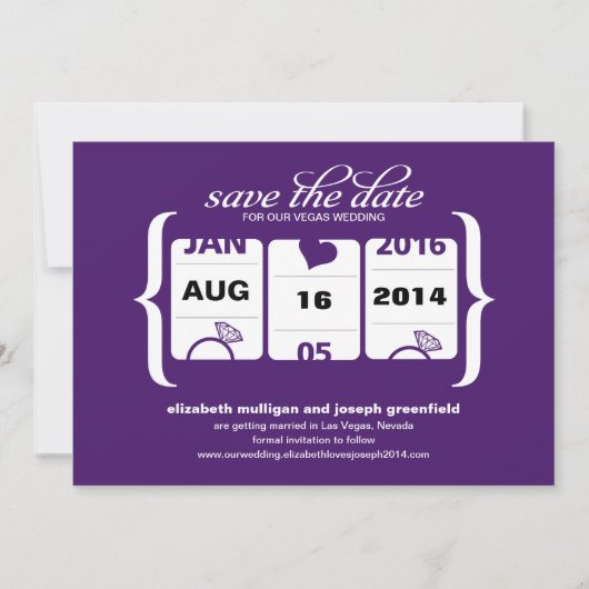 Save The Date Machine à Sous Enregistrer la Date - Mariage (Devant)