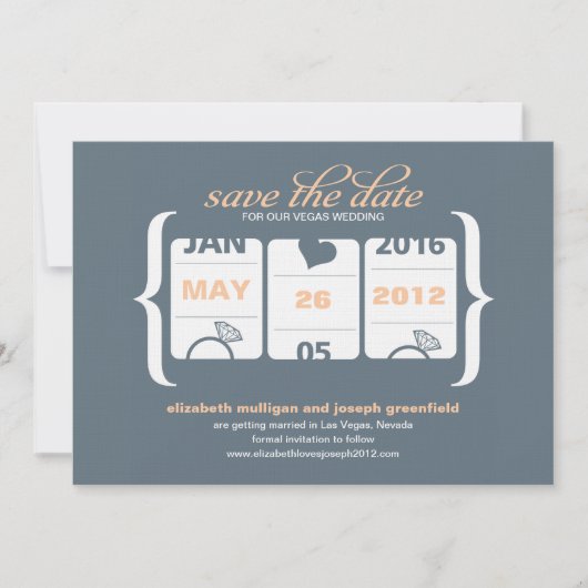 Save The Date Machine à sous Enregistrer la date - Mariage (Devant)