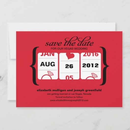 Save The Date Machine à sous Enregistrer la date - Mariage (Devant)