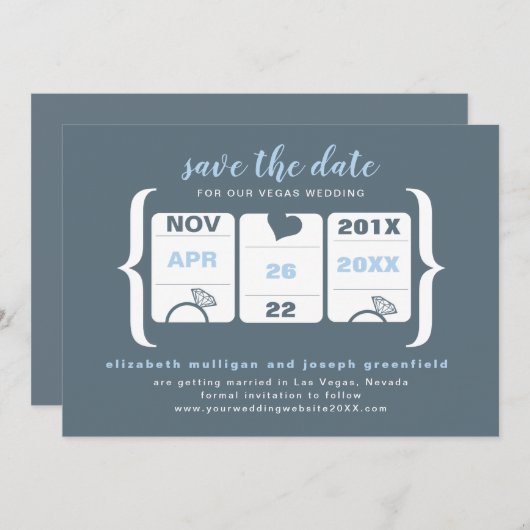 Save The Date Machine à sous Enregistrer la date - Mariage (Devant / Derrière)