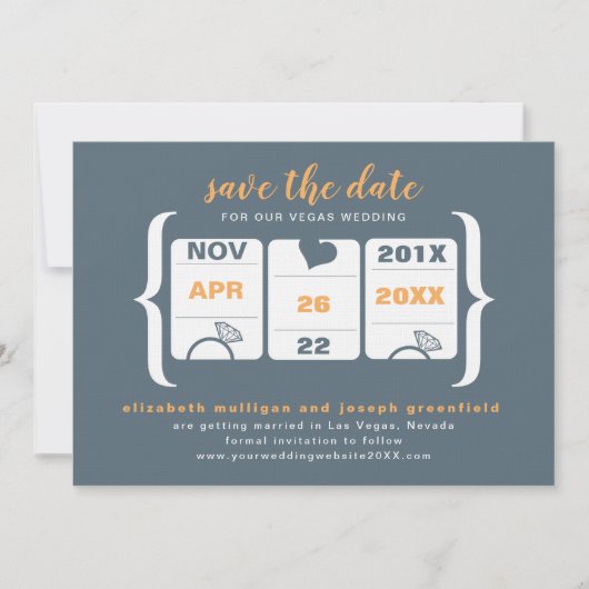 Save The Date Machine à Sous Enregistrez la Date - Mariage (Devant)