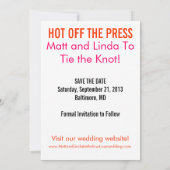Save The Date Magazine Edition Enregistrer la date (Dos)