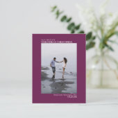 Save The Date Magenta Berry Mariage de photo verticale minimalis (Debout devant)