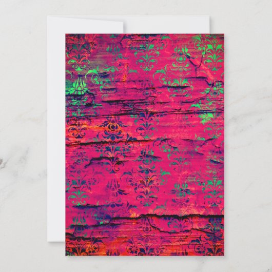 Save The Date Magenta et palmier tropical Mariage Inde (Dos)