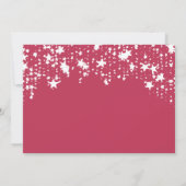 Save The Date Magenta white stars mariage enregistrer la date (Dos)