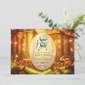 Save The Date Magic Amber Forest Fairytale Mariage (Debout devant)