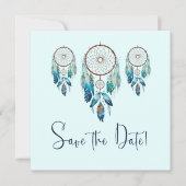 Save The Date Magic Aquamarine Dreamcatcher Baby shower (Devant)