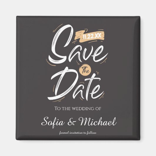 Save the date magneet (Voorkant)