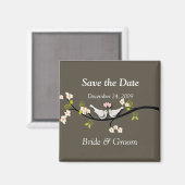 Save the Date Magnet, hou van vogels Magneet (Voorkant / Achterkant)