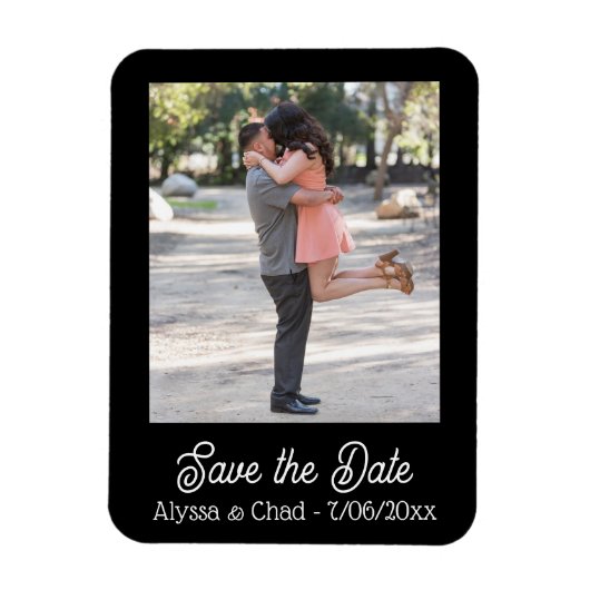 Save the date magnet personalized photo magneet (Verticaal)