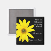  'Save the Date' Magnet, Sunflower Magneet (Voorkant / Achterkant)