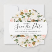 Save The Date Magnifique mariage de fleurs aquarelles blanches e (Devant)