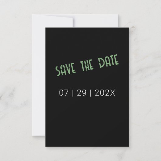Save The Date Magnifique noir Enregistrer la photo de la date (Dos)